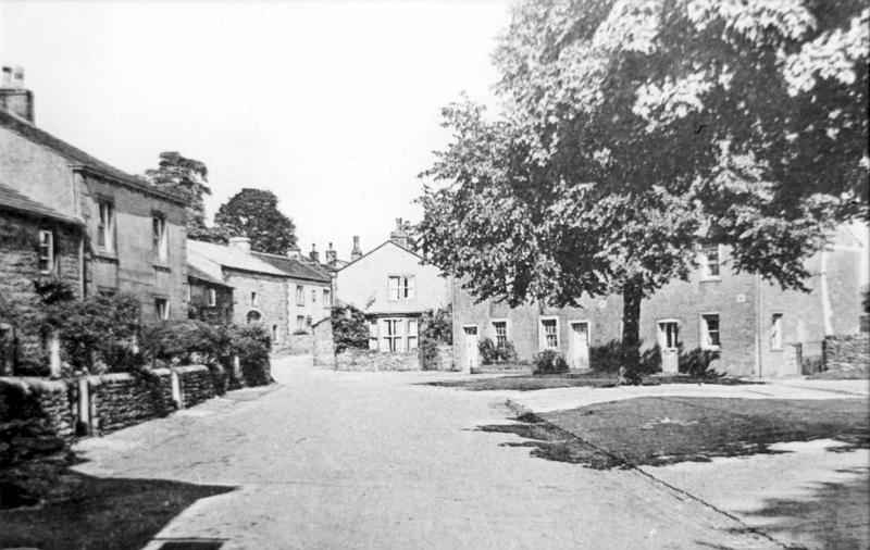 Market Place 1939.jpg - The Market Place in Long Preston, 1939.  Later known as "The Concrete", now the "Maypole Green". 